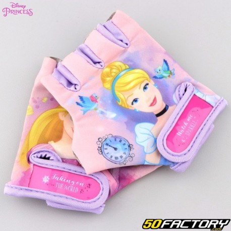 Guantes cortos de ciclismo y scooter Princess rosa claro