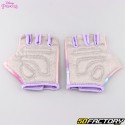 Princess light pink short cycling and scooter gloves