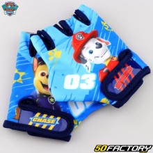 Paw Patrol children&#39;s short blue cycling and scooter gloves