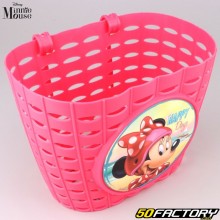 Cesta delantera infantil para bici Minnie Mouse rosa oscuro