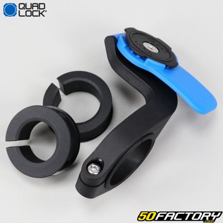 Smartphone holder on Quad Lock bicycle handlebars