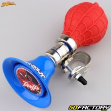 Timbre trompeta de bicicleta, patinete infantil Spider-Man azul y rojo