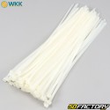 Colliers plastique (rilsan) 7.6x370 mm WKK blancs (100 pièces)