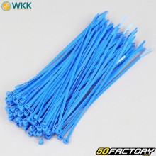 Colares de plástico (rilsan) 3.6x200 mm WKK azul (100 peças)