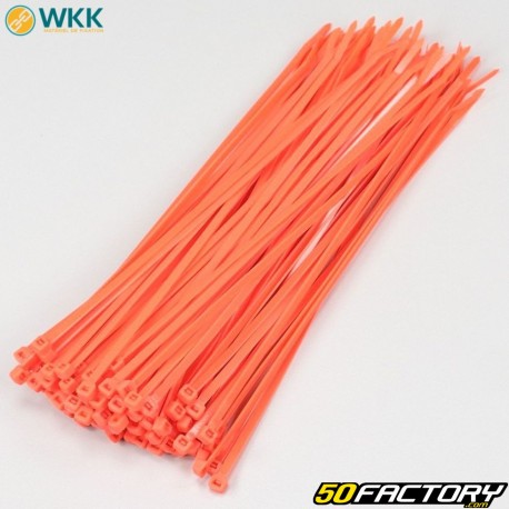 Colliers plastique (rilsan) 4.8x300 mm WKK oranges (100 pièces)