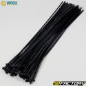 Colliers plastique (rilsan) 7.6x615 mm WKK noirs (100 pièces)