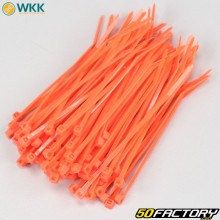 Colares de plástico (rilsan) 2.5x100 mm WKK laranjas (100 peças)