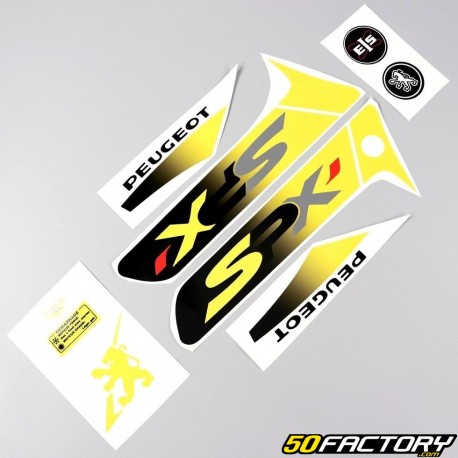 Kit decorativo Peugeot 103 SPX fase 2 amarillo y negro