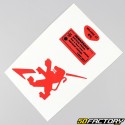 Kit grafiche adesivi Peugeot 103 SPX fase 2 rossa e nera