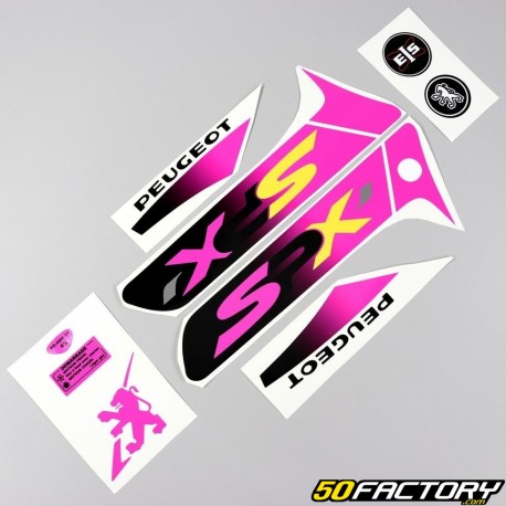 Decoration  kit Peugeot 103 SPX phase 2 pink and black