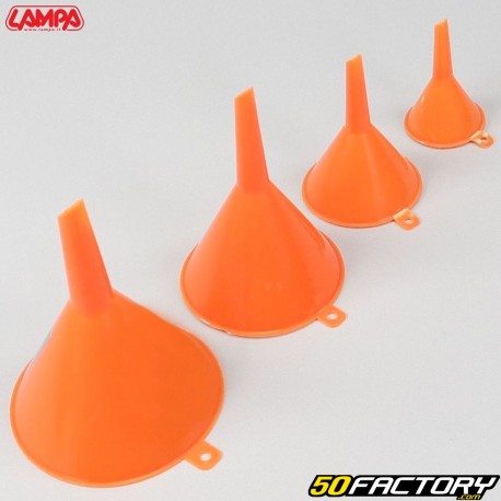 Embudos de plástico naranja Lampa  (lote de XNUMX)