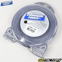 Linha roçadeira Ø2.5 mm redonda Nylon Titânio Power cinza (carretel de 40m)