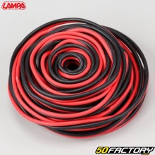 Universal 1 mm electrical wires Lampa black and red (10 meters)