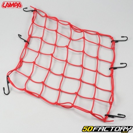 Elastic net 6 hooks for helmet Lampa red spider