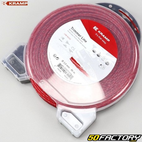 Kramp Red 3mm Helical Nylon Brush Cutter Line (56m spool)