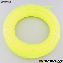 Linha de roçadora ØXNUMX mm redonda nylon Ribimex amarelo neon (carretel de XNUMX m)