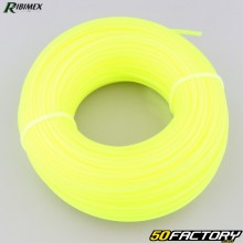 Brushcutter line Ø2.7 mm round neon yellow Ribimex nylon (50 m spool)