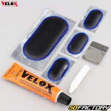 Tubeless MTB bicycle tire puncture repair kit with Vélox patches