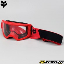 Óculos Fox Racing Main Core tamanho infantil vermelho fluorescentel ecrã transparente 