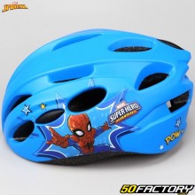 Capacete de bicicleta infantil do Homem-Aranha azul claro