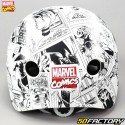 Capacete de bicicleta infantil Avengers Comics branco e preto