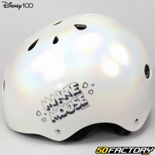 Disney 100 Minnie Mouse holographic gray children&#39;s bicycle helmet