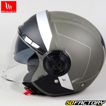 Casco jet MT Helmets Viale SV S XNUMX Unit DXNUMX gris mate