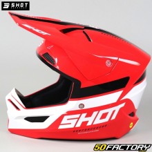 Capacete cross Shot Race Iron  vermelho