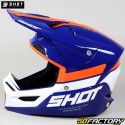 Helmet cross Shot Race Iron blue and orange