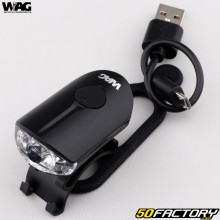 Luz delantera LED recargable Wag Bike (XNUMX funciones)