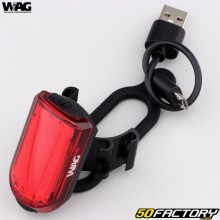 Iluminação traseira LED recarregável para bicicleta Wag Bike (XNUMX funções)