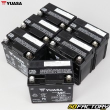 Batterien Yuasa YTXXNUMXL-BS XNUMXV XNUMXAh Säure wartungsfrei Derbi DRD Pro, Malaguti, Booster, Trekker, Agility ... (XNUMXer Packung)