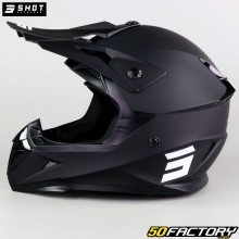 Capacete cross Shot Pulse Solid 2.0 preto fosco