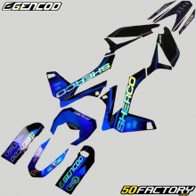 Kit decorativo Sherco SM-R  (Desde XNUMX) Gencod  preto e azul holográfico