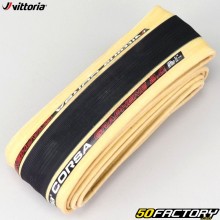 Pneu bicicleta 700x25C (25-622) Vittoria Corsa Graphene 2.0 paredes laterais bege com talão flexível