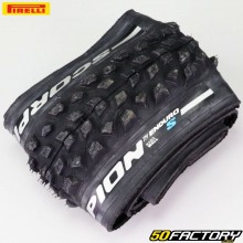 27.5x2.60 pneu de bicicleta (65-584) Pirelli Escorpião Enduro Soft Hardwall TLR com hastes flexíveis