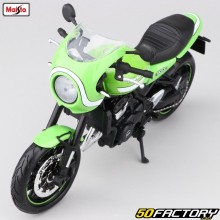 Moto en miniatura XNUMX/XNUMXe Kawasaki Z XNUMX RS Cafe Racer verde Maisto