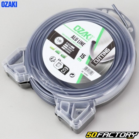 Hilo de desbrozadora Ø3 mm redondo Ozaki Alu Line gris (bobina de 15 m)