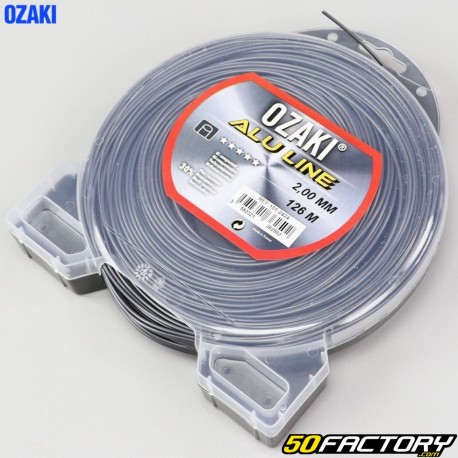 Hilo de desbrozadora Ø2 mm redondo Ozaki Alu Line gris (bobina de 126 m)