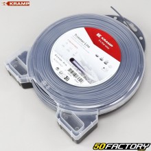 Fio de roçadora Ø2.5 mm redonda de nylon Kramp cinza (bobina de 81 m)