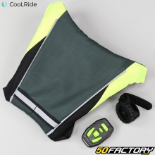 Yellow flashing LED vest for bike, cool scooterRide