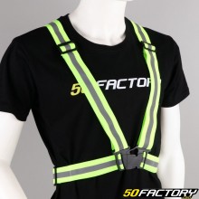 Yellow reflective safety straps