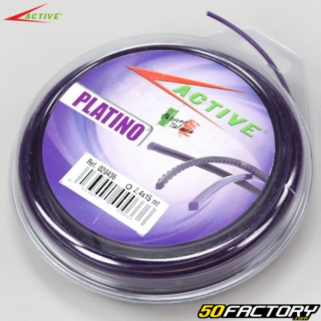 Brushcutter line Ã˜2.4 mm round nylon Active purple (15 m spool)