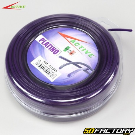 Linha roçadeira Ã˜3.3 mm nylon quadrado Active roxo (carretel de 45 m)