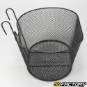 Front bike basket with black hooks