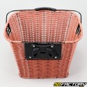 Front bicycle basket with universal brown attachment