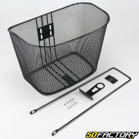 Bicycle front basket with black triangles V2