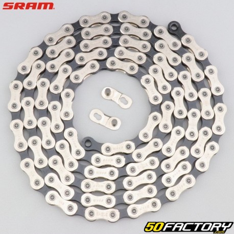 XNUMX speed XNUMX link bicycle chain Sram GX Eagle  silver and black