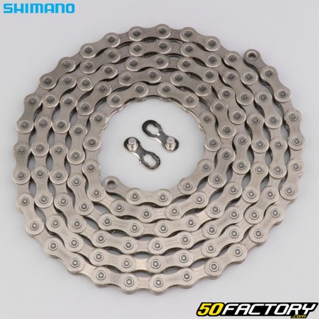 Cadena de bicicleta 11 velocidades 126 eslabones Shimano CN-HG701-11 gris