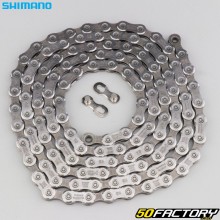 Cadena de bicicleta Shimano Deore de XNUMX velocidades y XNUMX eslabones XT  CN-MXNUMX gris